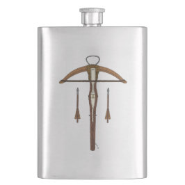 Mittelalterlicher Kreuzbogen mit Bolzen Flachmann