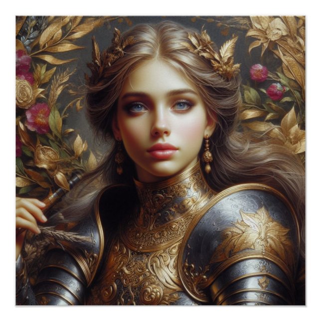 mittelalterlicher Krieger Poster (Vorderseite)