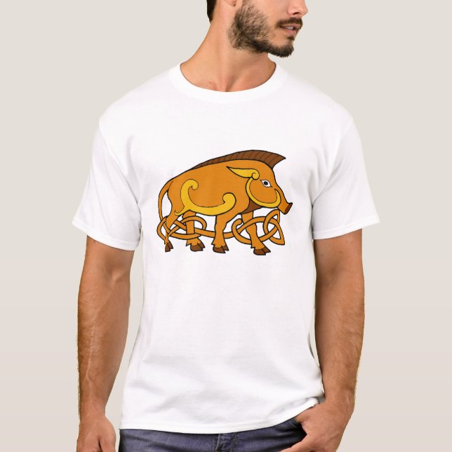 Mittelalterlicher Kunst-keltischer Knoten-wilder T-Shirt (Vorderseite)