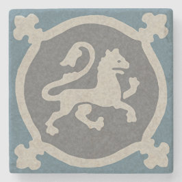Mittelalterlicher Löwenhaufen Steinuntersetzer