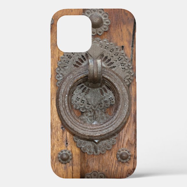 Mittelalterlicher Metallknacker an der alten Holzt Case-Mate iPhone Hülle (Rückseite)