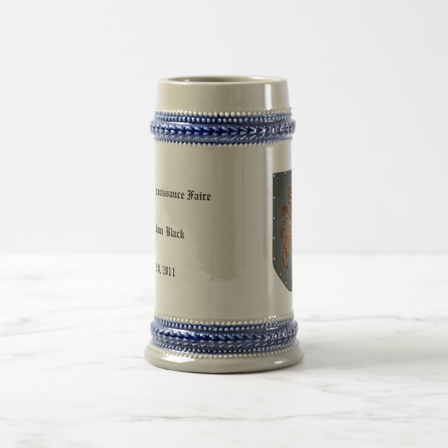 Mittelalterlicher Metallschild-Löwe-Entwurf Bierglas (Mittel)