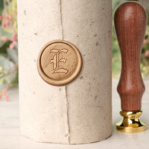 Mittelalterlicher Monogramm-Massiv-Messing-Wachs-S