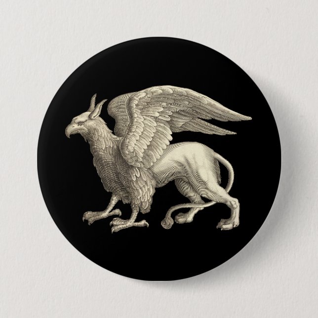 Mittelalterlicher Renaissance-Greif Button (Vorderseite)