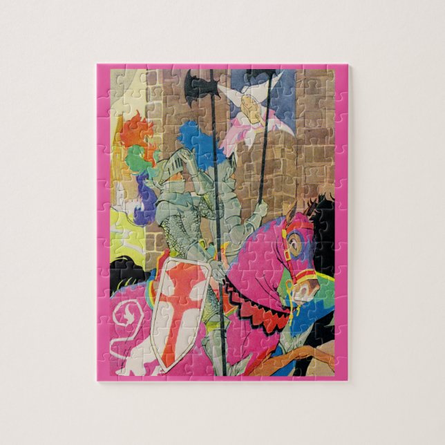 Mittelalterlicher Ritter auf dem Pferd (Vertikal)