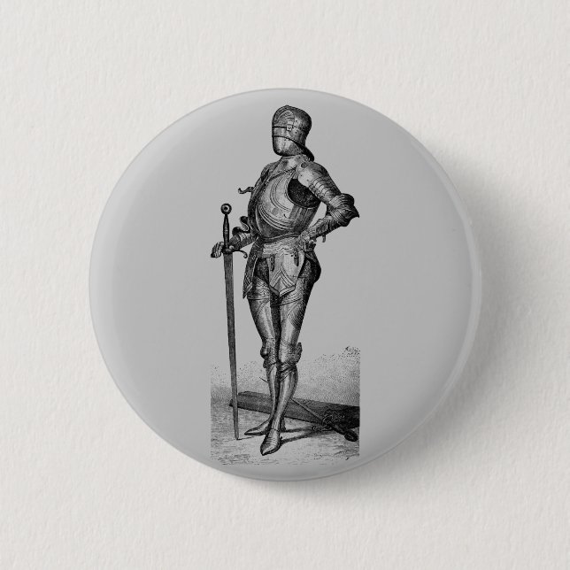 Mittelalterlicher Ritter Button (Vorderseite)