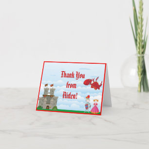 Mittelalterlicher Ritter Dankeschön Note Card Dankeskarte