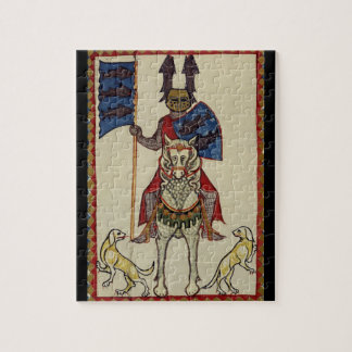 Mittelalterlicher Ritter, der vorwärts