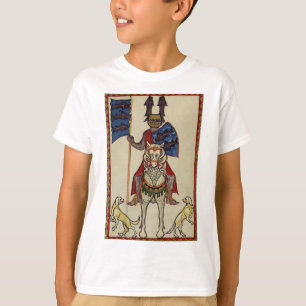 Mittelalterlicher Ritter, der vorwärts T-Shirt