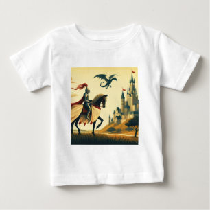 Mittelalterlicher Ritter/Drache/Burgfantsänger Baby T-shirt