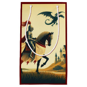 Mittelalterlicher Ritter/Drache/Burgfantsänger Kleine Geschenktüte