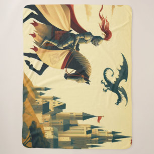 Mittelalterlicher Ritter/Drache/Burgfantsänger Sherpadecke