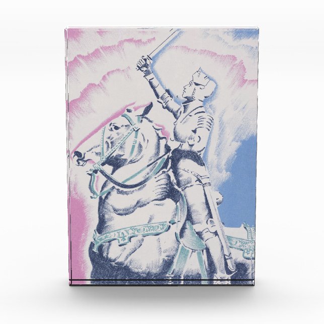 Mittelalterlicher Ritter Fotoblock (Vorderseite)