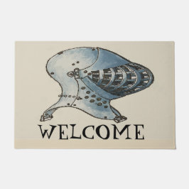 Mittelalterlicher Ritter, fügen Sie Text Doormat Fußmatte