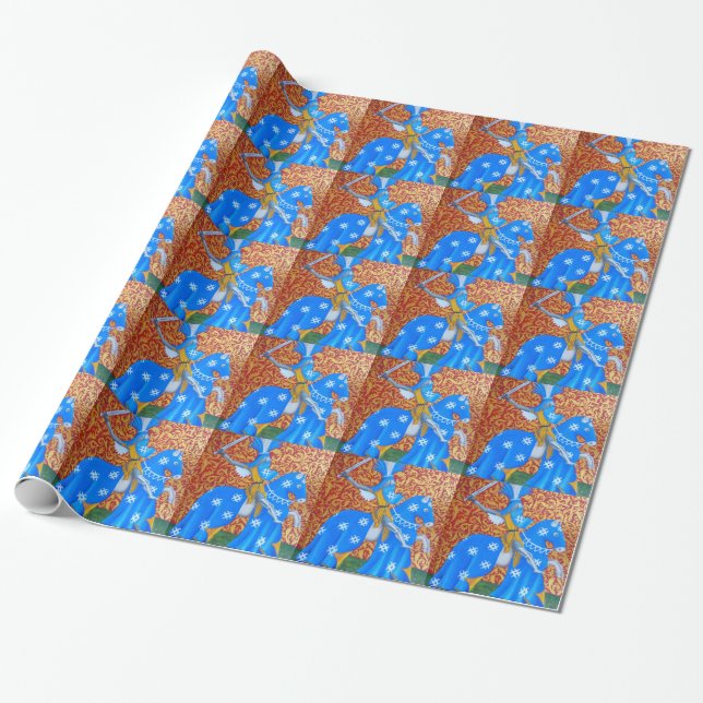 Mittelalterlicher Ritter Geschenkpapier (Ungerollt)