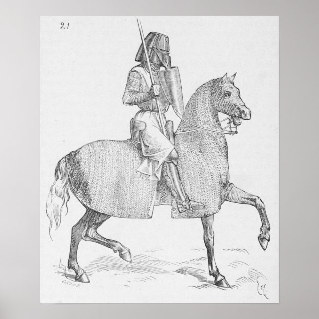 Mittelalterlicher Ritter Poster (Vorne)