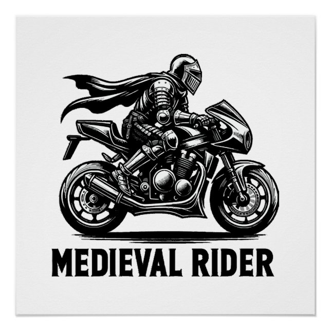 Mittelalterlicher Ritter Poster (Vorderseite)