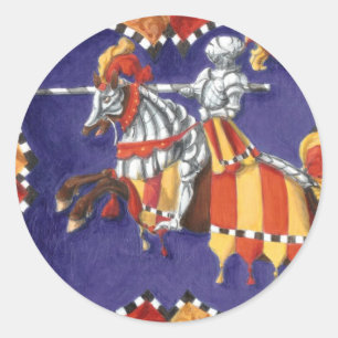Mittelalterlicher Ritter-turnierende Aufkleber