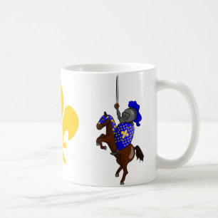 Mittelalterlicher Ritter und Lilien-Tasse Kaffeetasse