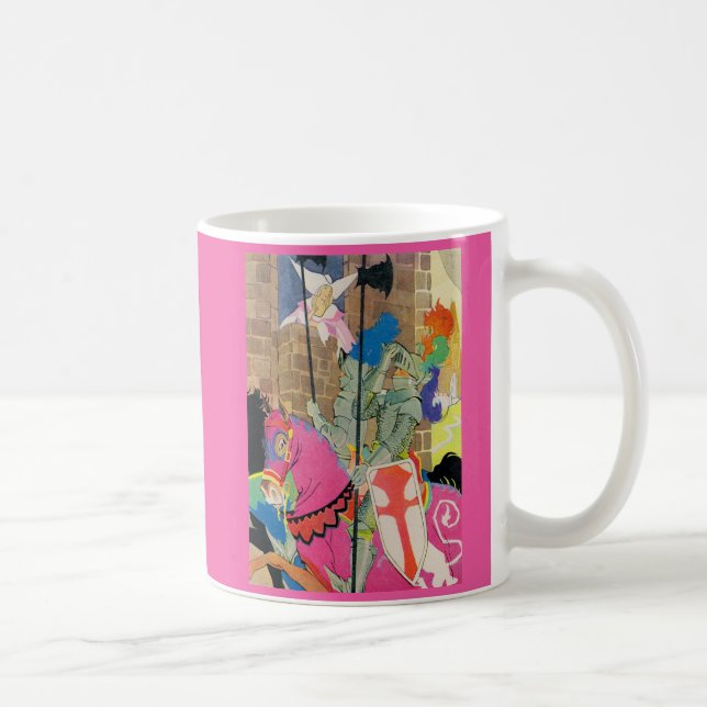 mittelalterlicher Ritter zu Pferd Kaffeetasse (Rechts)