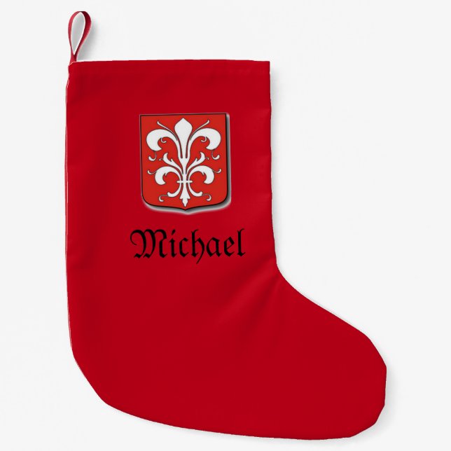 Mittelalterlicher Ritterschild Kleiner Weihnachtsf Weihnachtsstrumpf (Vorderseite)