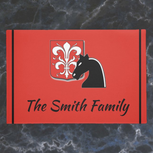 Mittelalterlicher Rotkehlchen und Schwarzer Ritter Fußmatte (Von Creator hochgeladen)