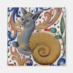 Mittelalterlicher Schneckekatze Magnet