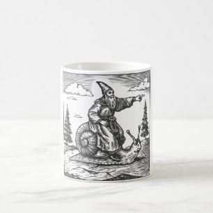 Mittelalterlicher Schneckenreiter   Retro 90er Ren Kaffeetasse