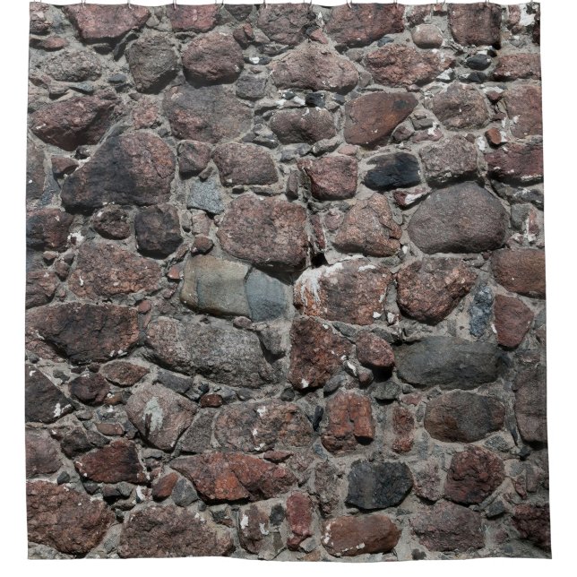 Mittelalterlicher Steinmauertextur-Hintergrundabst Duschvorhang (Vorderseite)
