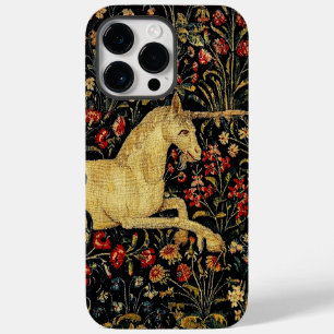 Mittelalterlicher Unicorn Mitternacht Blumengarten Case-Mate iPhone 14 Pro Max Hülle