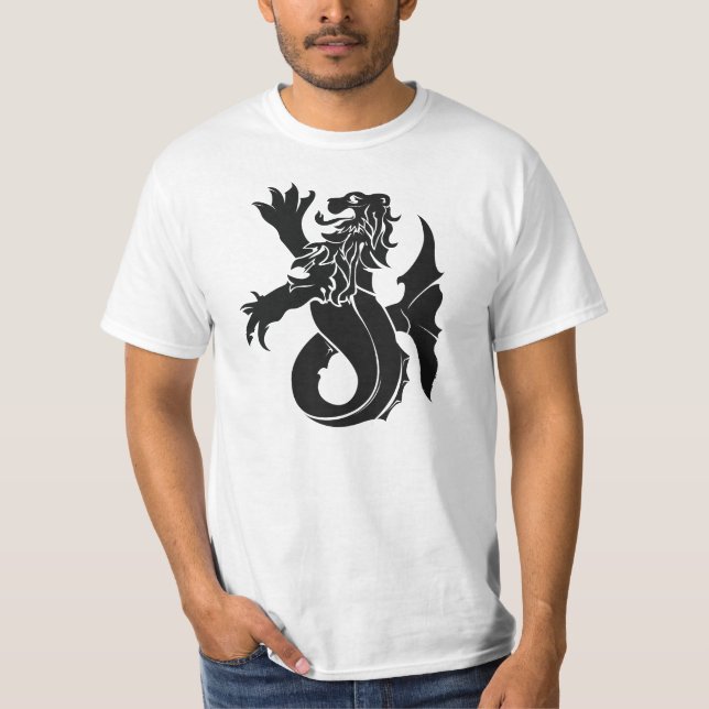 Mittelalterlicher Wappenkunde Seelöwe Wert-T - T-Shirt (Vorderseite)