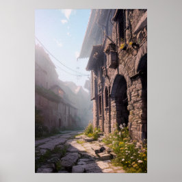 Mittelalterliches Alley, Erkundung der historische Poster