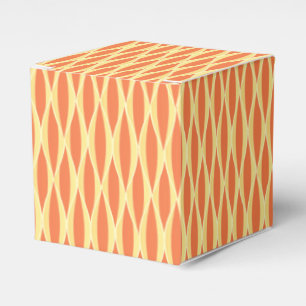 Mittelalterliches Banddruckmuster - orange und gel Geschenkschachtel
