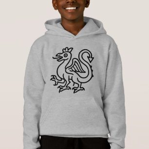 Mittelalterliches Basilisken-Siegel Fantasy Herald Hoodie