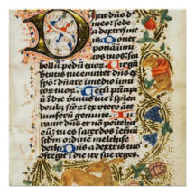 mittelalterliches, beleuchtetes Manuskript