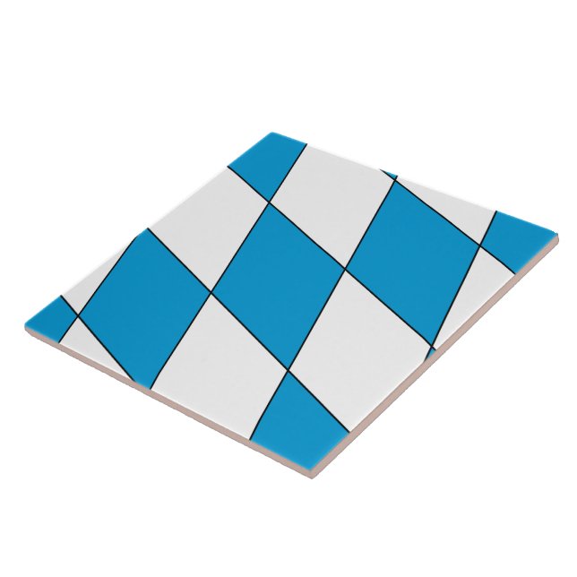 Mittelalterliches Blaues Bayernisches Lozenges Mus Fliese (Seite)