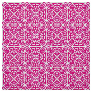 Mittelalterliches Damastmuster, -MAGENTA und Stoff