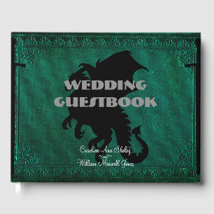 Mittelalterliches Dragon Sword Vintage Hochzeitbuc Gästebuch