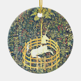 Mittelalterliches Einhorn - Tapisserie - Ornament
