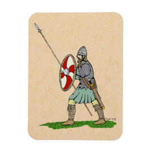 Mittelalterliches Englisch/Sachsen Krieger Magnet