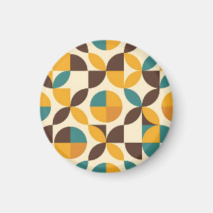Mittelalterliches geometrisches Blütenmuster Magnet