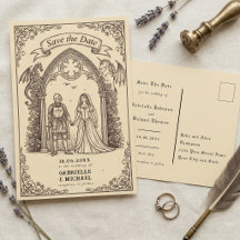 Mittelalterliches Gothic Sepia Altpapier Save The
