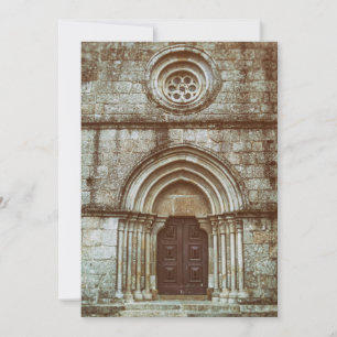 Mittelalterliches Gotisches Portal in Santiago de  Dankeskarte