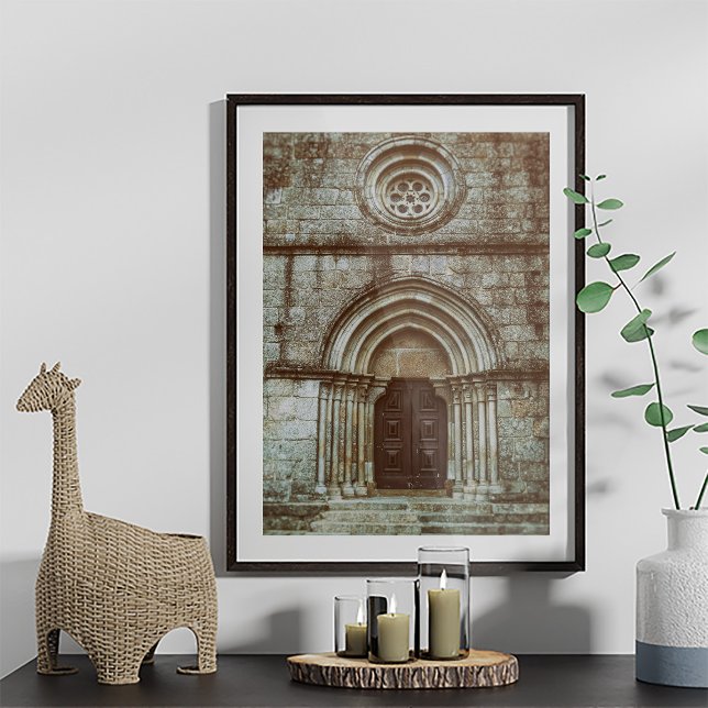 Mittelalterliches Gotisches Portal in Santiago de  Fotodruck (Von Creator hochgeladen)