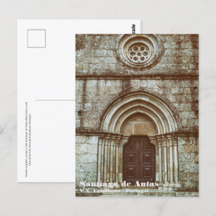 Mittelalterliches Gotisches Portal in Santiago de Postkarte