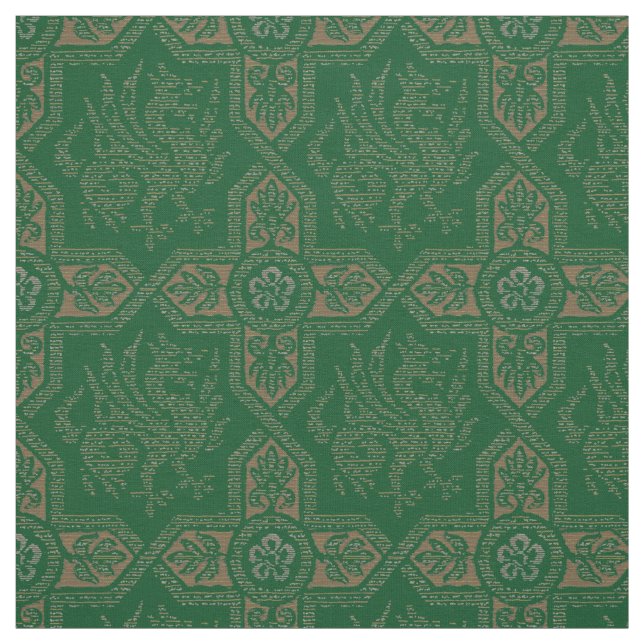 Mittelalterliches Griffin-Drachenmuster Stoff (Muster)