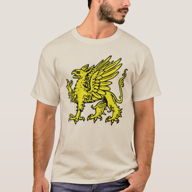 Mittelalterliches Gryphon Wappenkundet-shirt T-Shirt (Vorderseite)