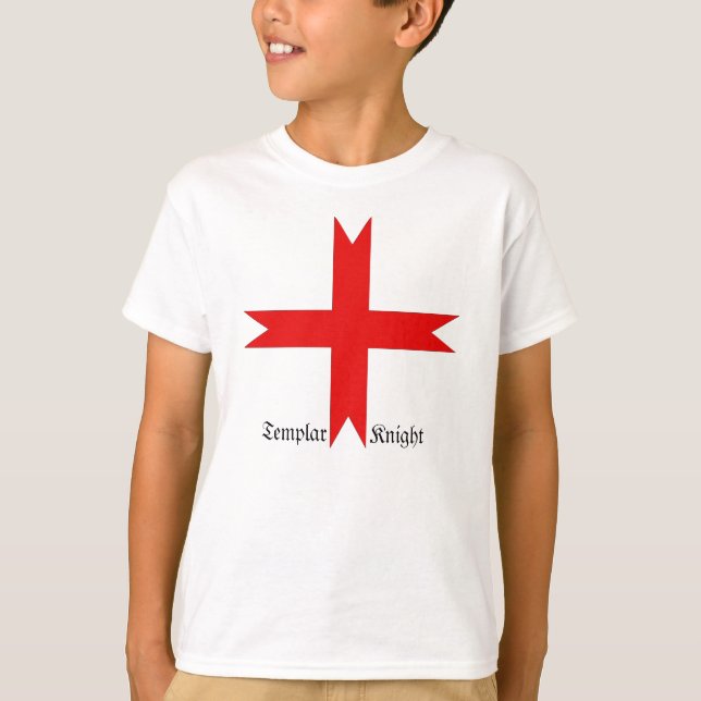 Mittelalterliches Kreuz der Tempelritter T-Shirt (Vorderseite)