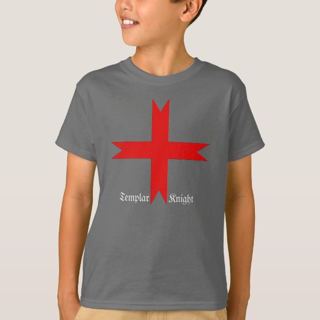 Mittelalterliches Kreuz der Tempelritter T-Shirt (Vorderseite)