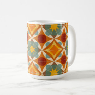 Mittelalterliches modernes atomares Sternenmuster Kaffeetasse